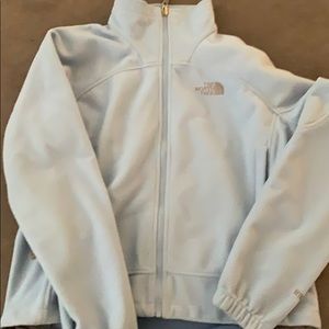 North face wind wall fleece, baby blue, M